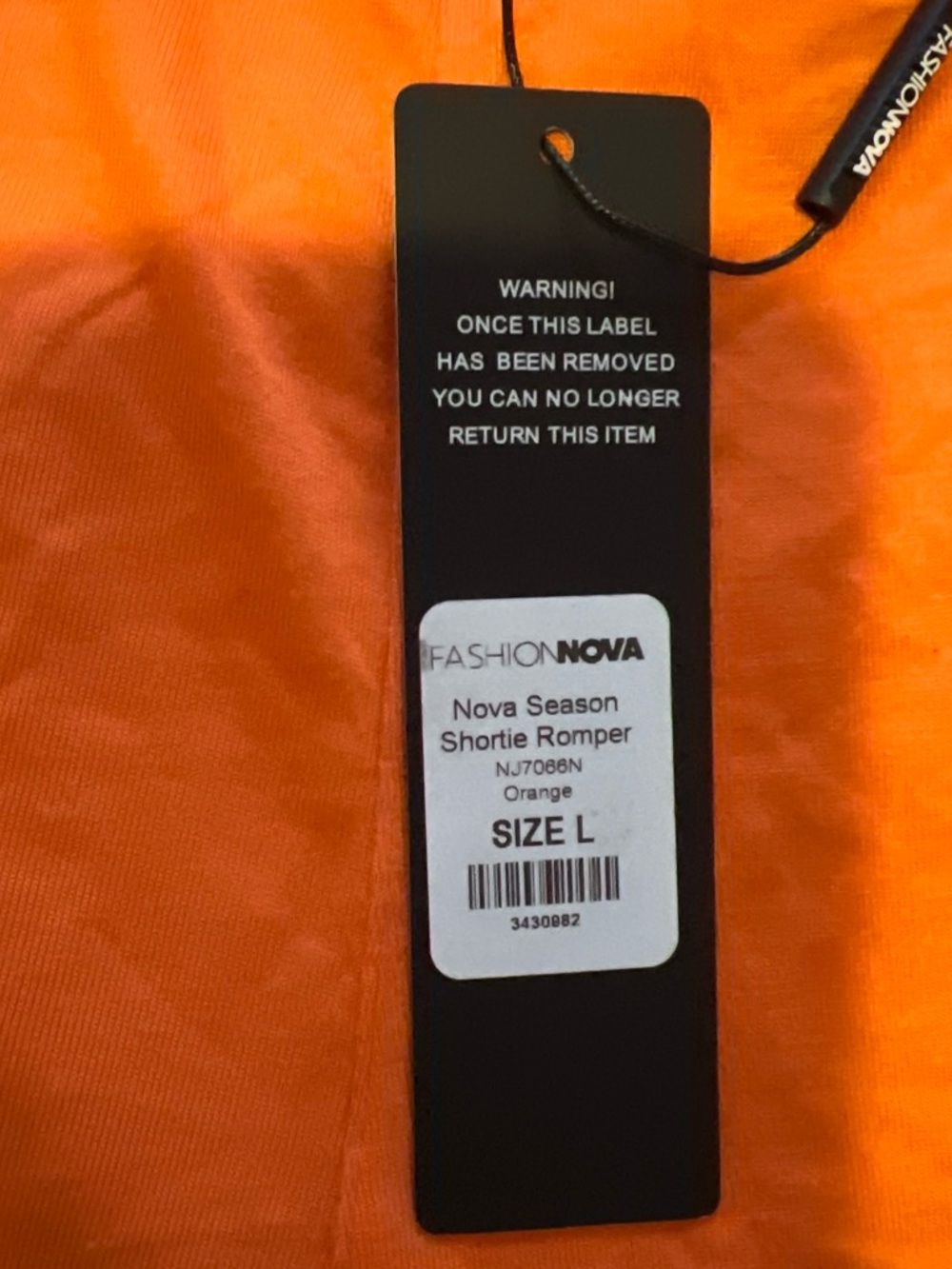 NWT Fashion Nova Orange Spaghetti Strap Romper - Picture 5 of 5